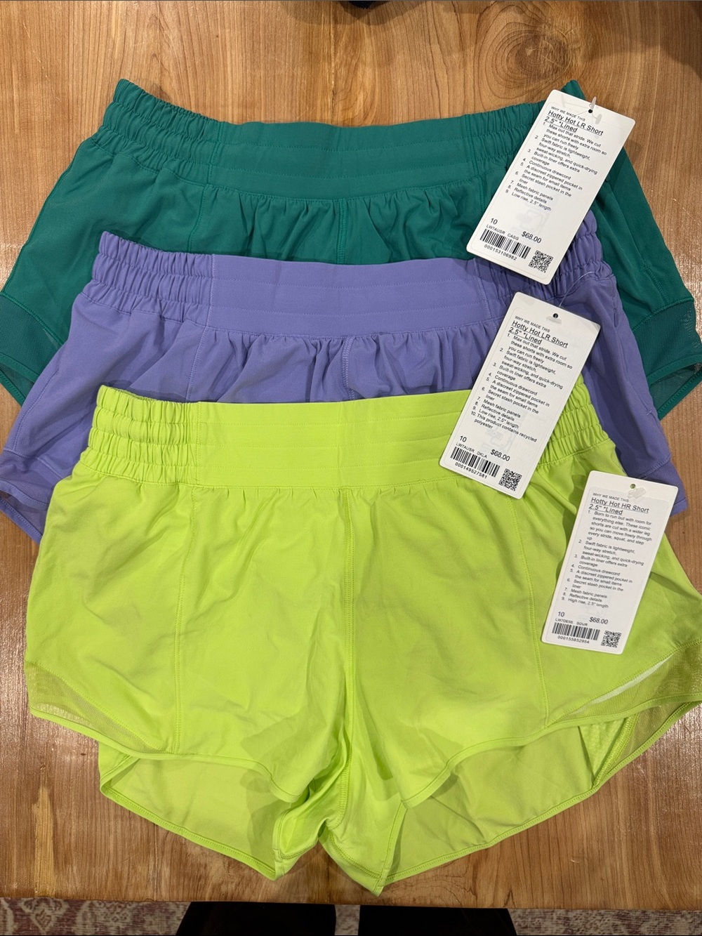 Set of 3 lululemon athletica Women's Shorts - Size 10 (New with Tags)